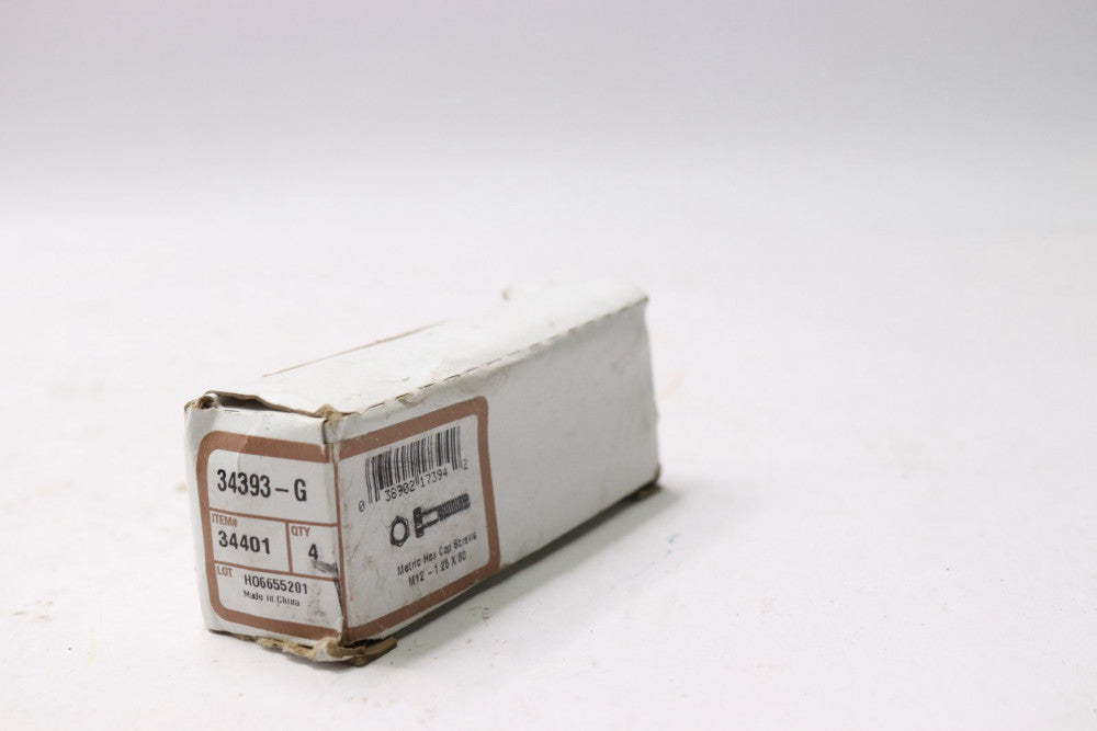 (4-Pk) Fastenal Hex Cap Screw Plain Finish 1.25" x 80mm 34401