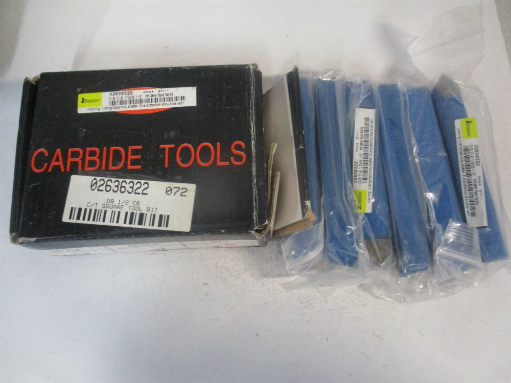 (383-3056) 1/2 x 1/2 x 3-1/2" Carbide Pointed Nose Single Point Tool Bit - Qty 6