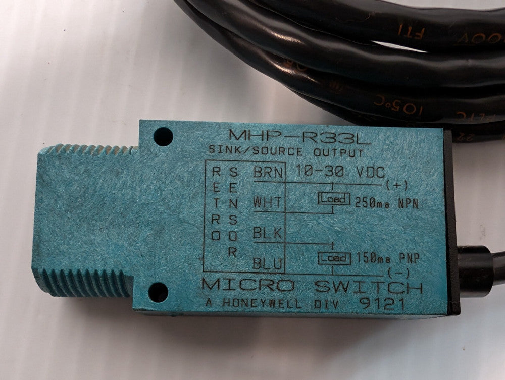 Honeywell MHP-R33L Micro Switch, Photoelectric Sensor 10-30 VDC with cable