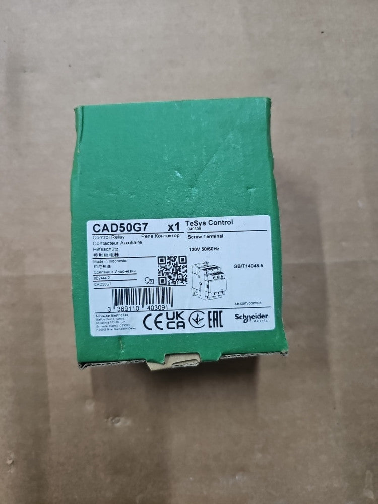 SCHNIEDER ELECTRIC CAD50G7 125V AC, 5NO+ONC Control relay