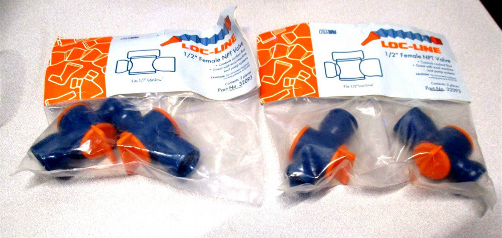 Loc-Line (32093) 1/2" 20 PSI Female Acetal Copolymer NPT Valve - 4 QTY