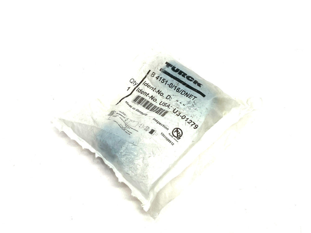 Turck B 4151-0/16/DNET DeviceNet Field Wireable Connector 7/8" U3-01279