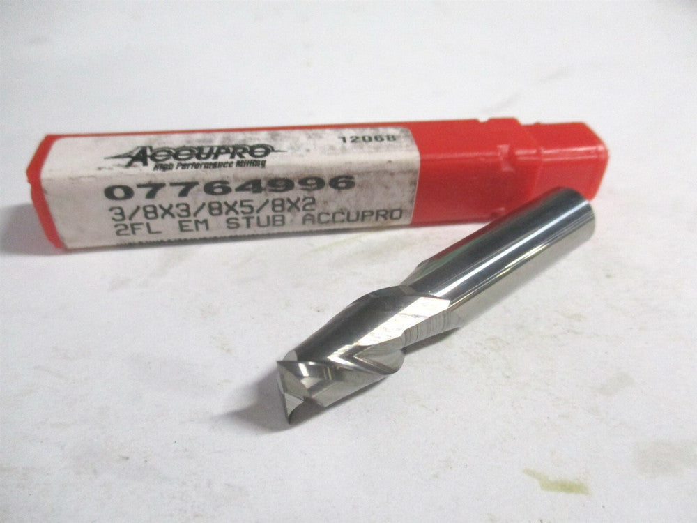 (12181662) 3/8" x 5/8" x 3/8" x 2" OAL Solid Carbide 2 Flute Square End Mill