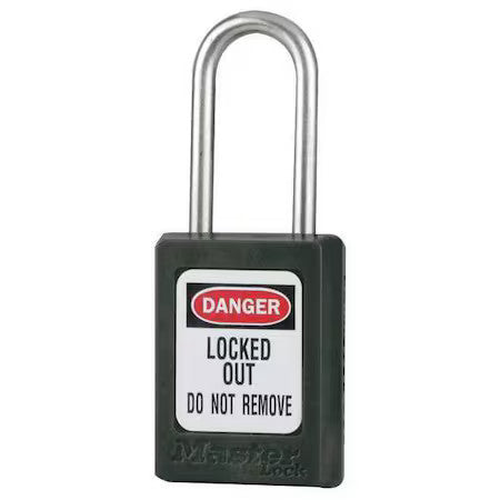 Master Lock S31kas6blk Lockout Padlock, Ka, Black, 1-7/8"H, Pk6