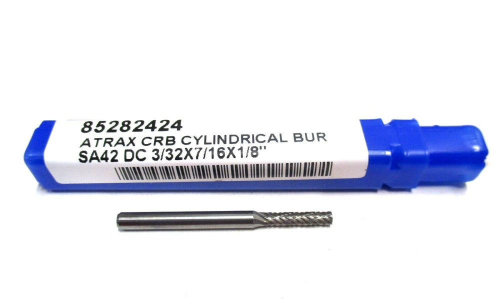 Atrax (85282424) 3/32 x 1/8 x 7/16 x 1-1/2 SA-42 DC Carbide Flat Cylinder Burr