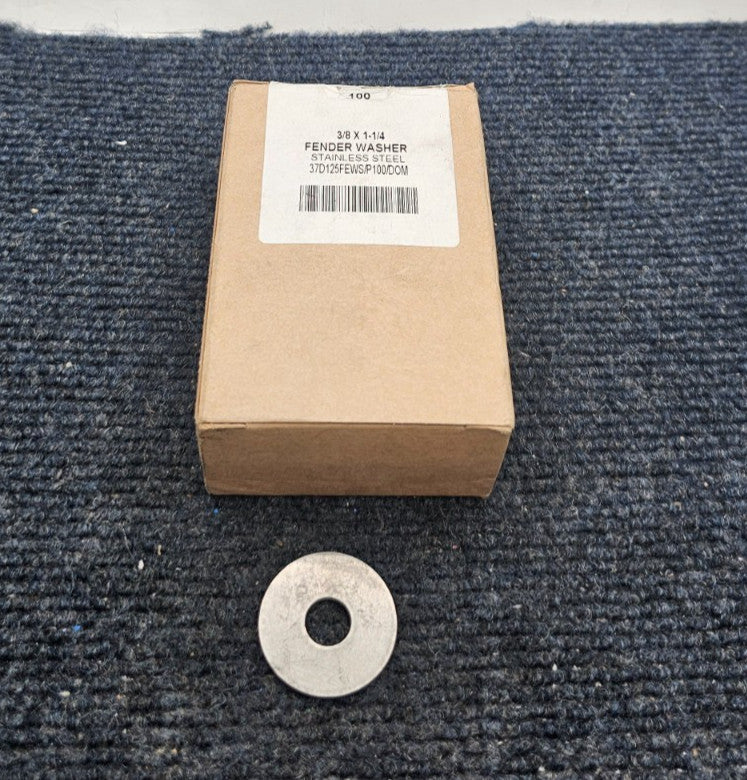 (QTY 100) 800-969-0285 3/8" x 1-1/4" Fender Washer Stainless Large OD Washers