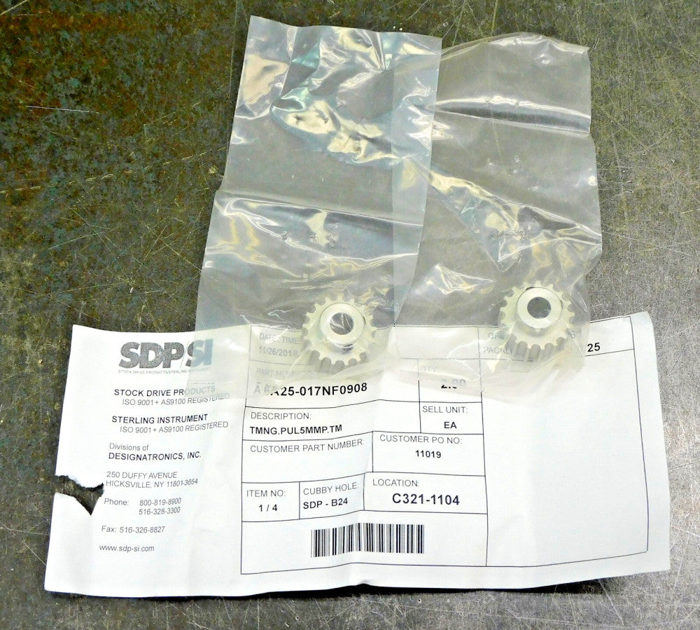 B & B Manufacturing A 6A25-017NF0908 External Tooth Timing Pulley Lot of Two (2)