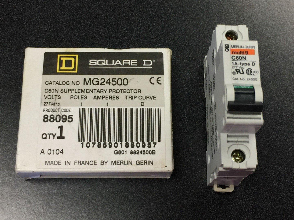 NEW Merlin Gerin MG24500 C60N Circuit Breaker 277VAC 1Amp 1-Pole