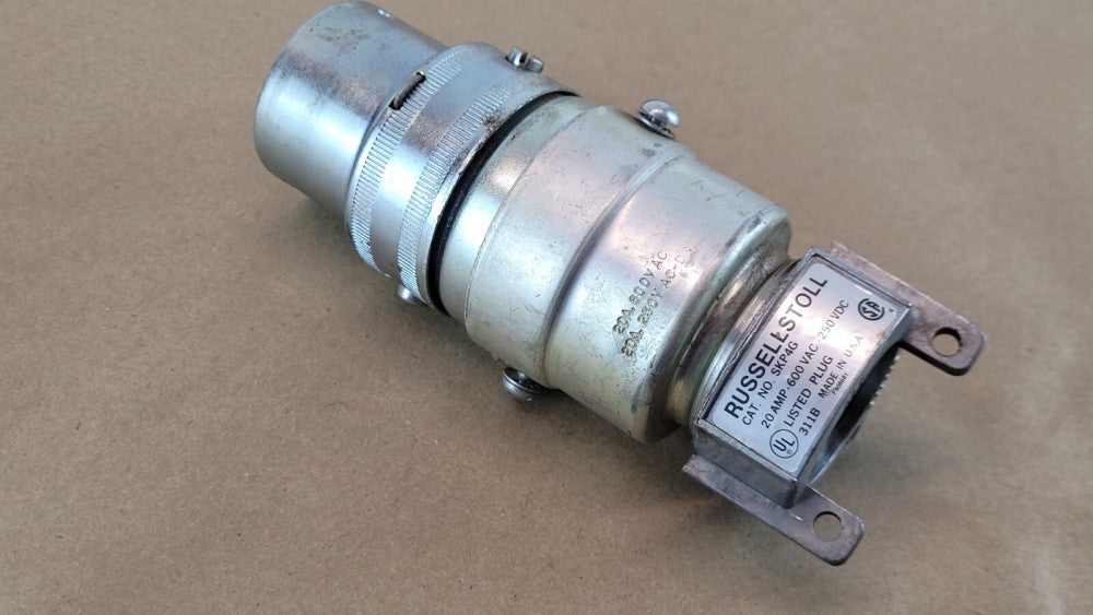 Russellstoll SKP4G Pin & Sleeve Plug 20A 600VAC 250VDC