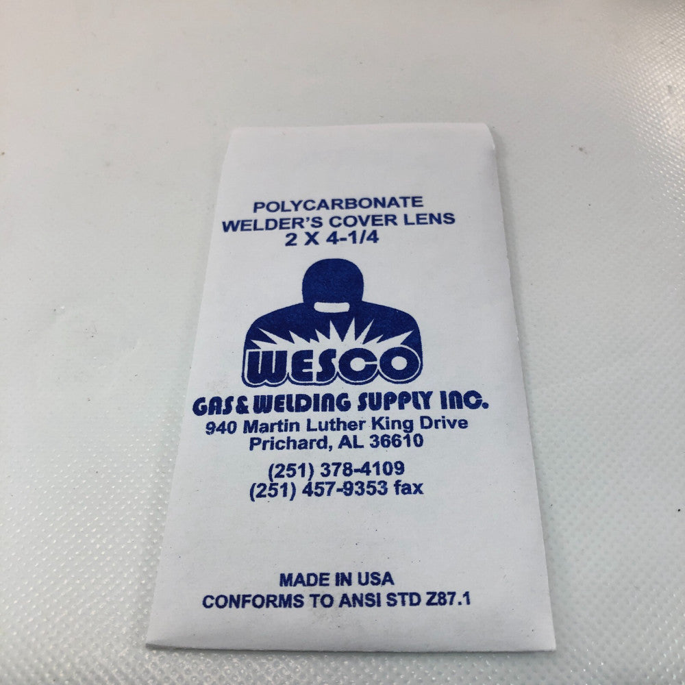 (Box of 100) Wesco 2" X 4-1/4" Welders Plastic Cover Lens (Made in USA)