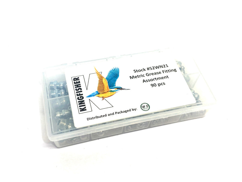 Kingfisher 52WN21 Metric Type Grease Fitting Kit 90 PCS
