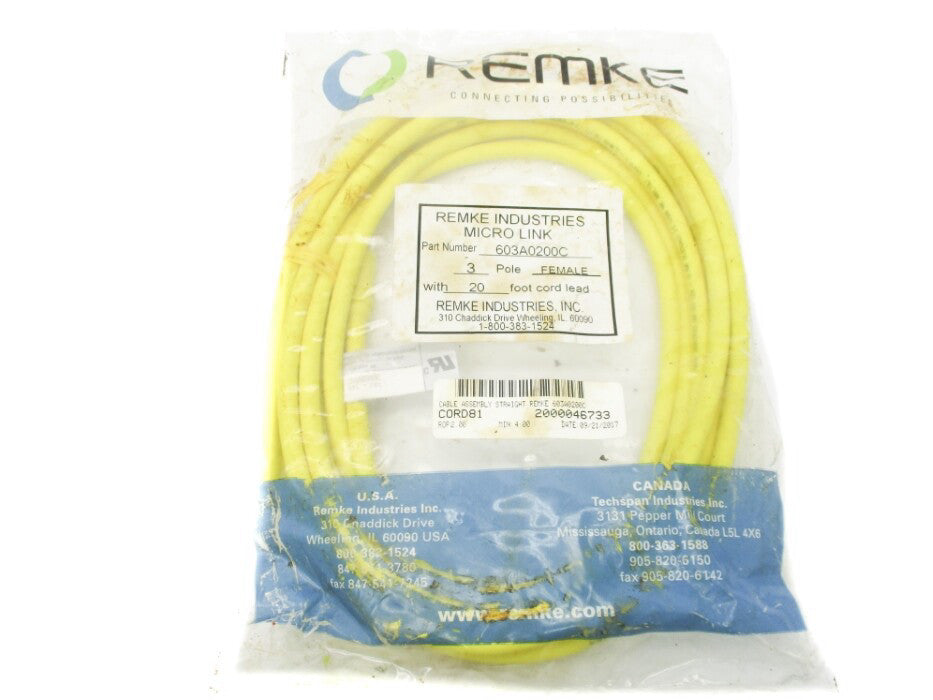 REMKE INDUSTRIES 603A0200C NSMP
