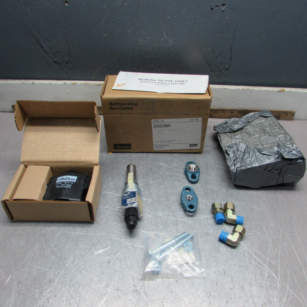 NEW! Parker S8F , Solenoid Valve , COMPLETE KIT! , 1/2''/ 27 Bar /400 Psig/120V!