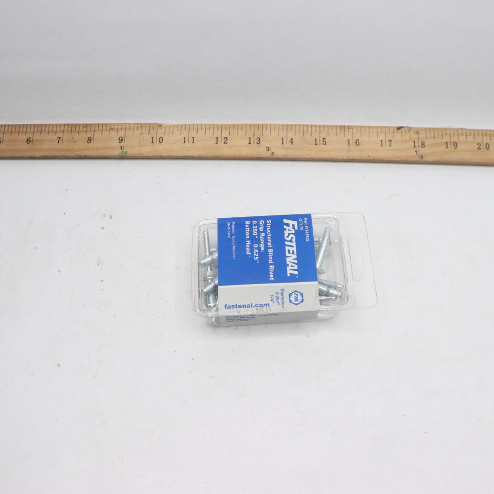 (25-Pk) Fastenal Structural Blind Rivet Steel 0.350" x 1/4" Diameter 1141508