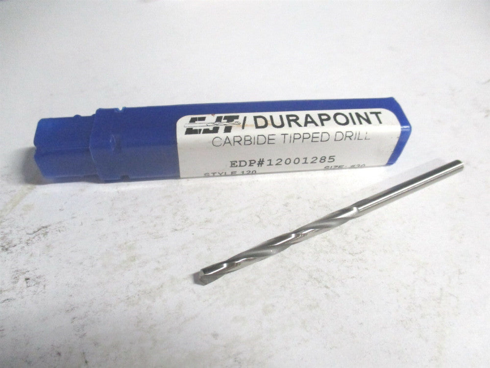 CJT (12001285) #30 118° 1-5/8" x 2-3/4" OAL Carbide-Tipped Standard Jobber Drill
