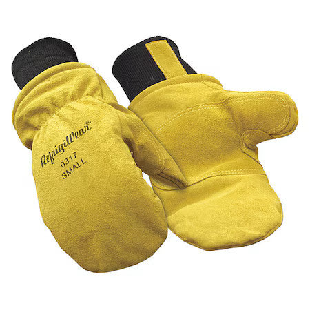 Refrigiwear 0317Rgldsml Cold Protection Mitt Gloves, Cowhide, Knit Cuff, Wing