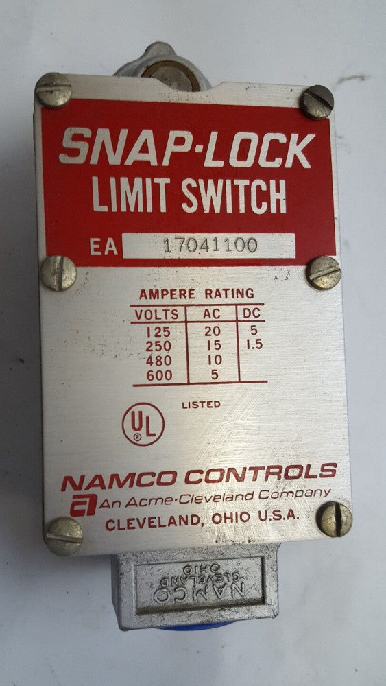 New Namco EA170-41100 Snap-Lock Limit Switch 600 Vac 20 Amps