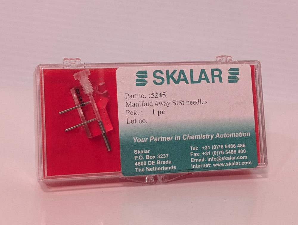 Skalar 5245-5G 4Way manifold stainless steel Perspex laboratory needle connector