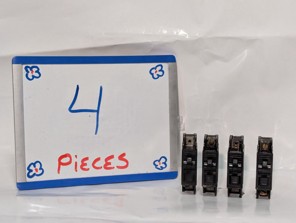 Lot of 4 Heinemann 0912 Circuit Breakers, 20A, 120VAC, 1-Pole