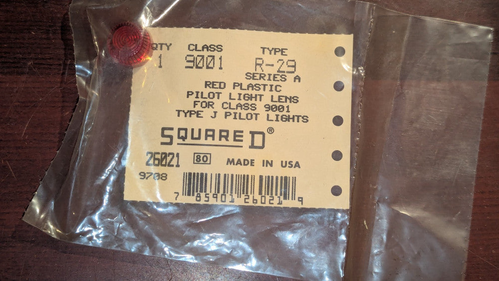 Lot of (9) Square D Red Pilot Lens 9001R29 New & Sealed