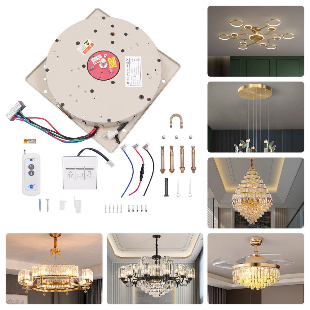 110lbs Electric Chandelier Hoist Lifter Pendant Lamp Lifting Hoist System 50kg