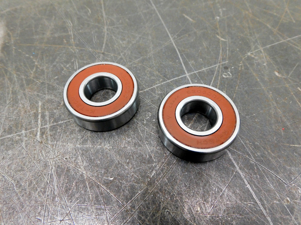 (2) Leeson 113256.00 Electric Motor Bearings 6203DDU I.D 17mm x O.D 40mm W 12mm