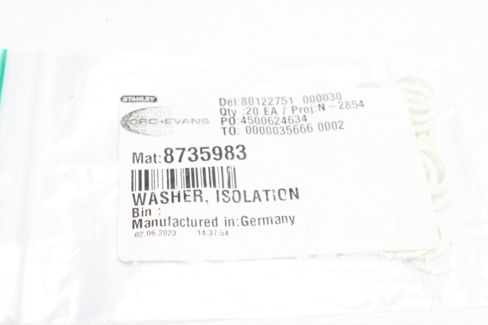 (20-Pk) Stanley Washer Isolation 8735983