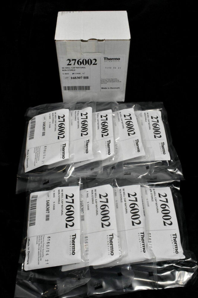 Thermo Scientific 276002 Natural 96-Well Cap Mats Non-Sterile (9 Packs of 5) 45