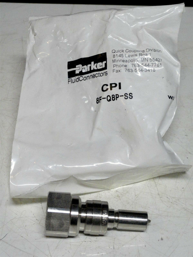 PARKER ~ CPI 8F-Q8P-SS ~ MALE QUICK COUPLING ~ NEW ~ CPI 8FQ8PSS ~ STAINLESS
