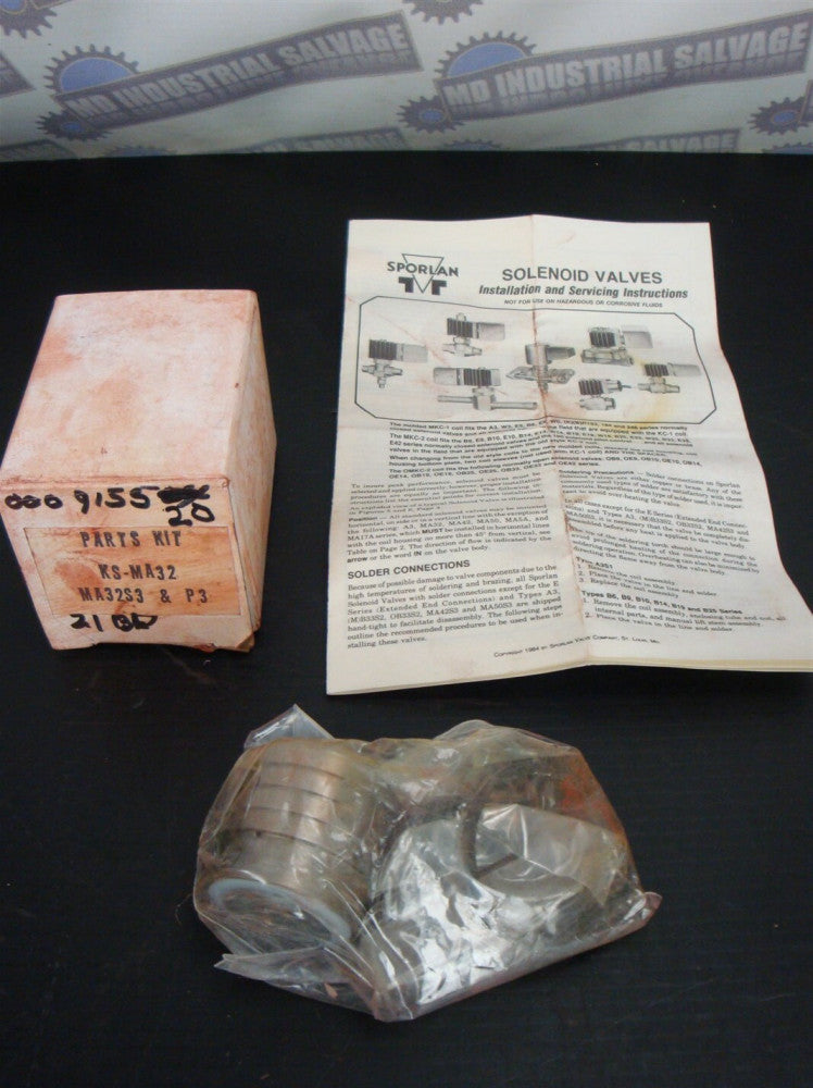 PARKER SPORLAN - KSMA32 Parts Kit MA32S3 & P3 - STEM & PLUNGER - (NEW in BOX)