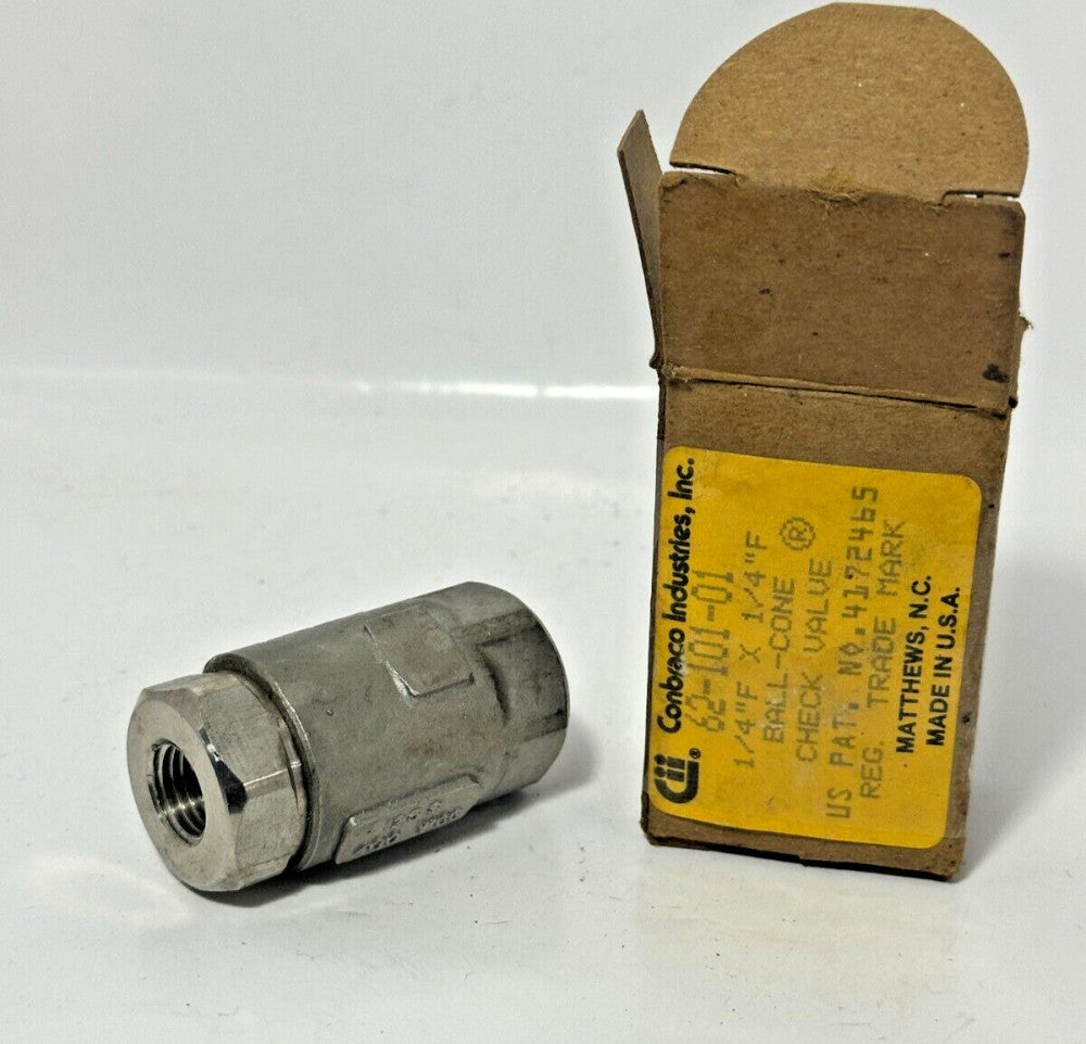 Conbraco 62-101-01 1/4" F x 1/4" F Ball-Cone Check Valve 400 psig