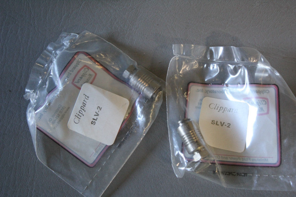 NEW LOT OF 2 CLIPPARD VALVES SLV-2