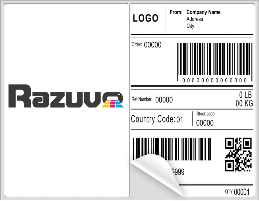 100Pcs Return Address Labels, Razuvo 5-1/2'' X 8-1/2'' Printable Shipping Labels