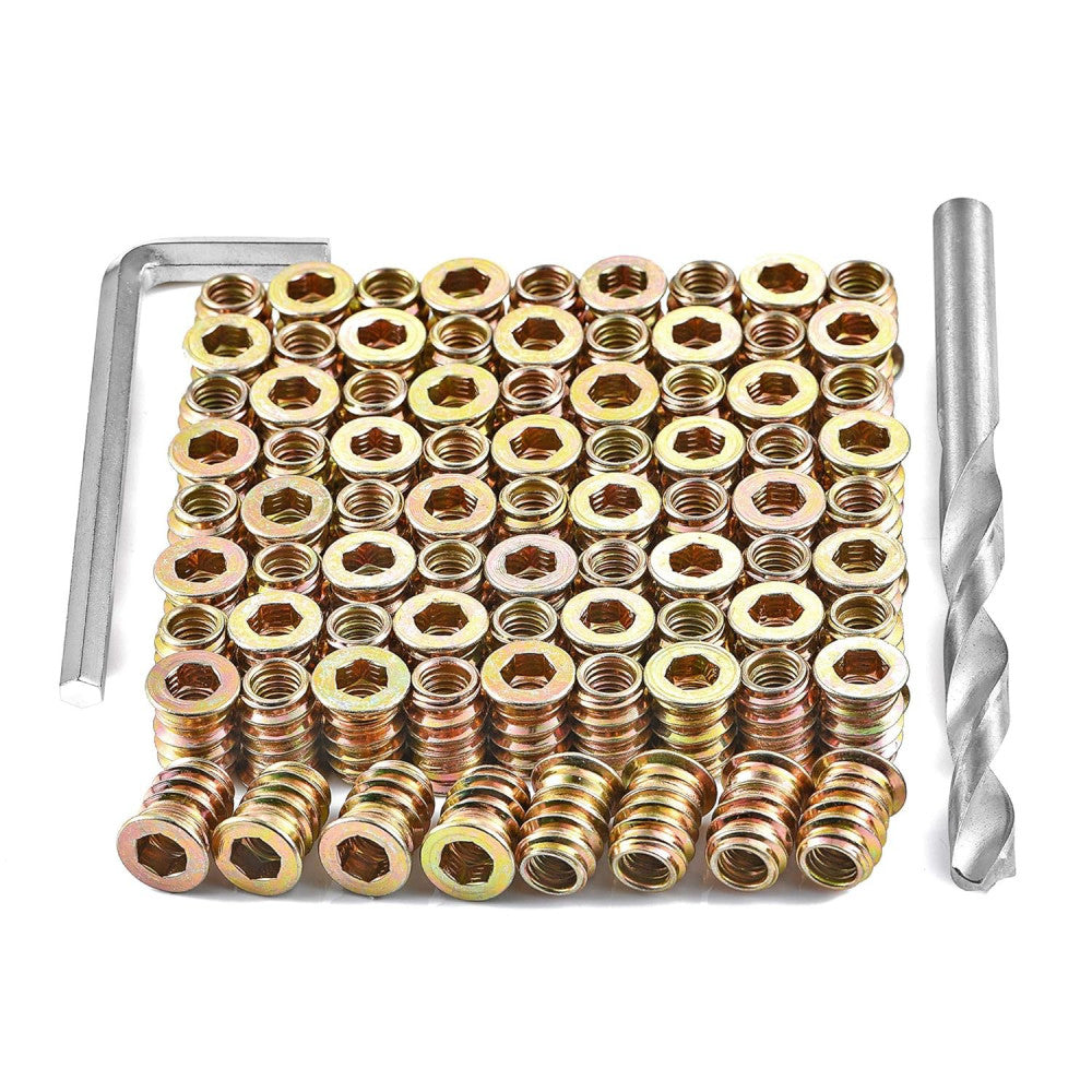 80 Pcs Wood Plugs for Screw Holes - 1/4 "- 20 Metal 1/4"-20 x15mm