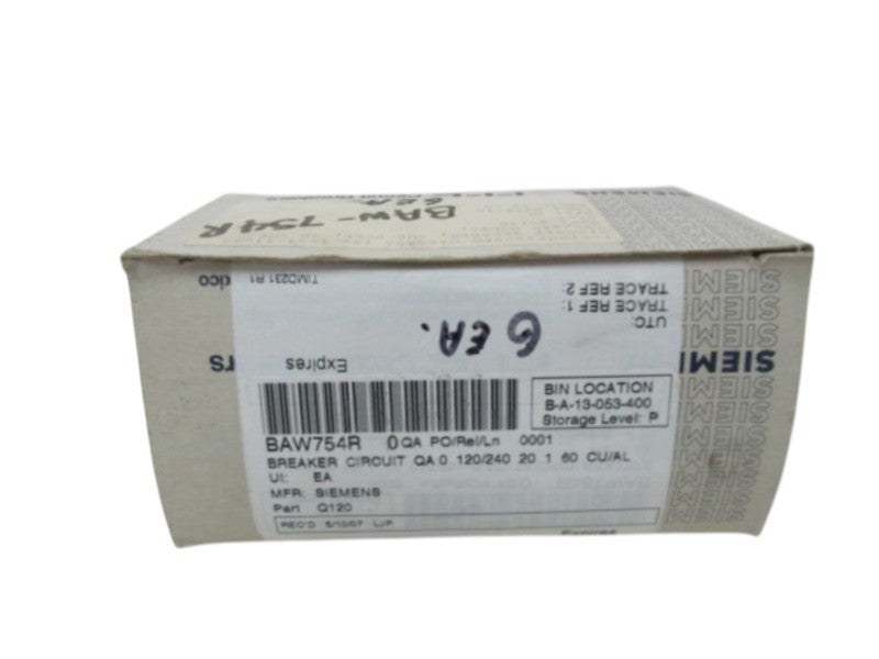 SIEMENS Q120 CIRCUIT BREAKER 20A NSMP
