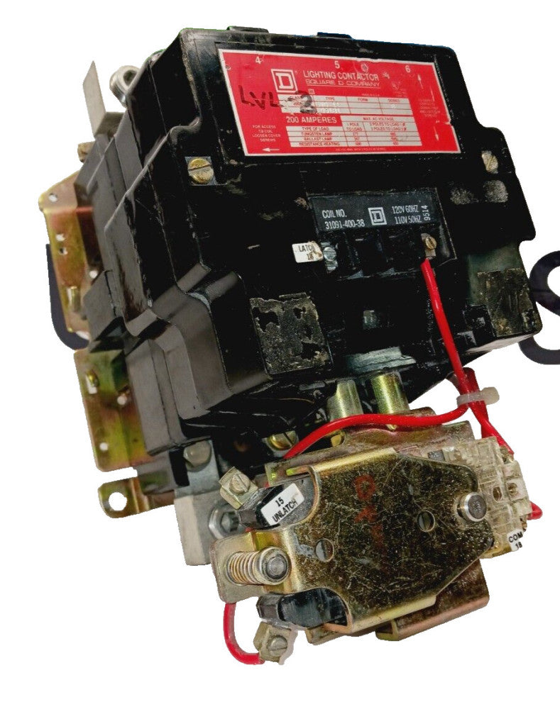Square D 200 Amp Lighting Contactor 600 VAC 120V Coil 8903SV011