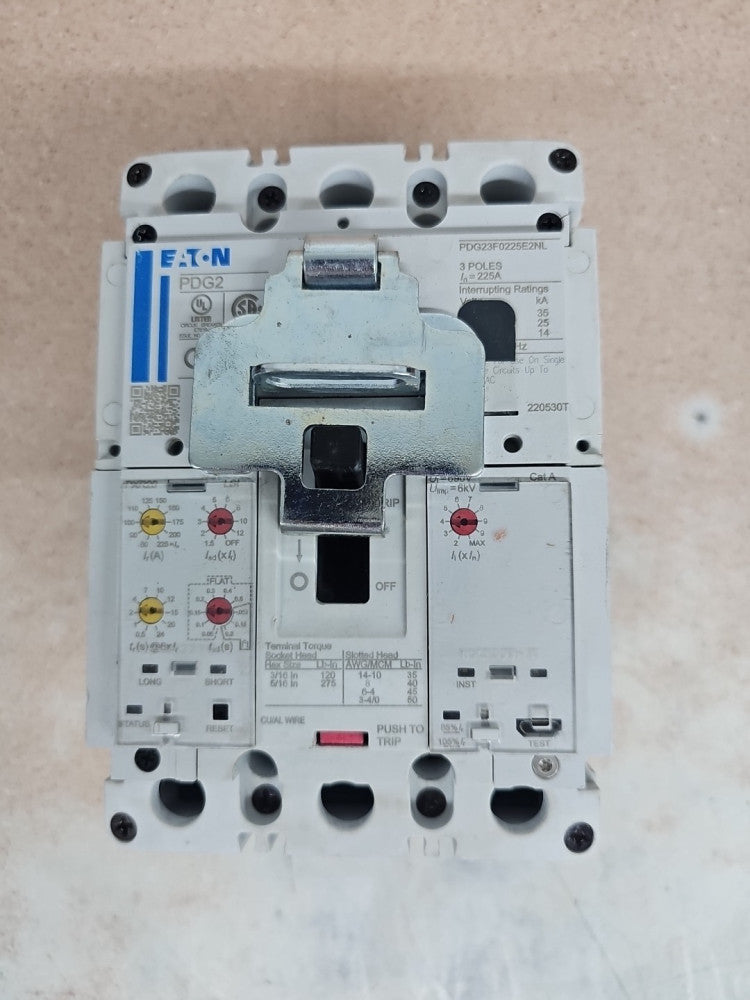EATON PDG23F0225E2NL, 225 A, 3 P, 480 V, 25kA 480 V. NTO