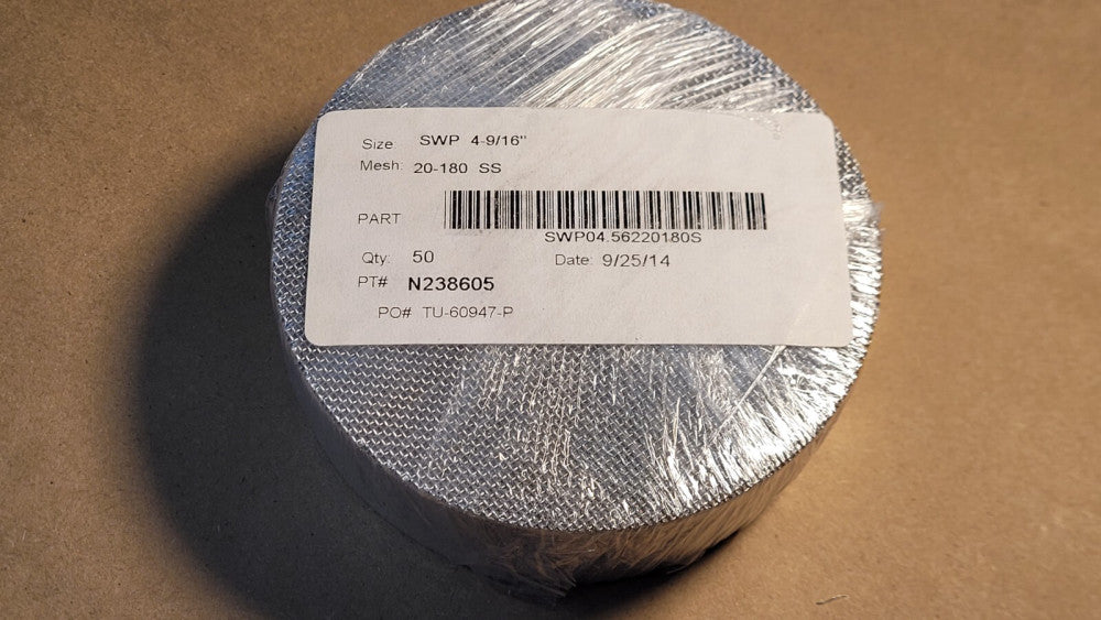 Lot of 50 SWP04.56220180S N238605 Mesh 20-180 SS Filter Screens Size SWP 4-9/16"