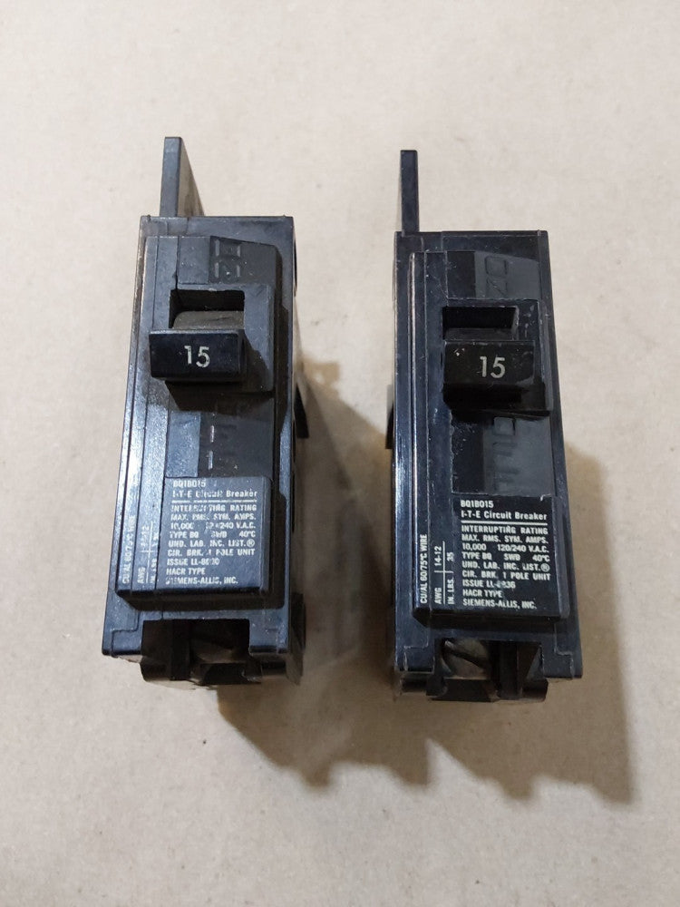 BQ1B015 ITE Gould Circuit Breaker 120V (LOT OF 2)