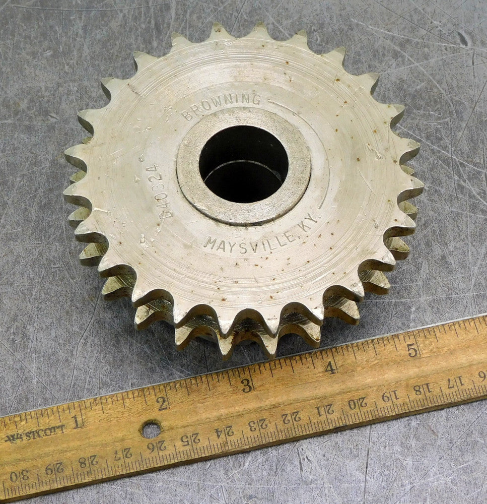 Browning D40B24 Double Roller Chain Sprocket #40 24 Teeth 1" Bore