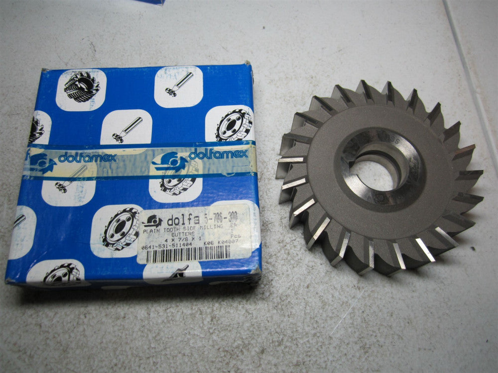 TMX (5-706-300) 4 x 7/8 x 1 22 Plain Teeth High Speed Steel Side Milling Cutter