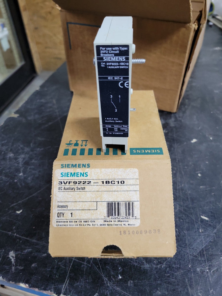 SIEMENS 3VF9222-1BC10 IEC AUXILIARY SWITCH NEW