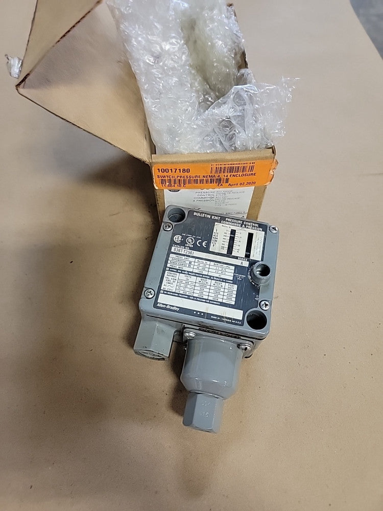 ALLEN BRADLEY 836T-T252J PRESSURE CONTROL SERIES A 836TT252J NEW, SURPLUS