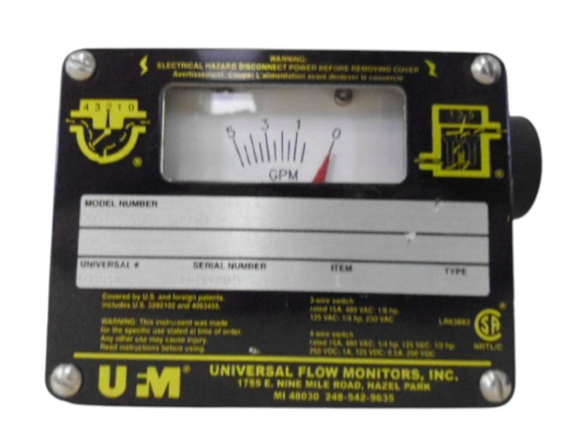 UFM 05GM-6-500V.9-A1WR FLOW METER NSNP