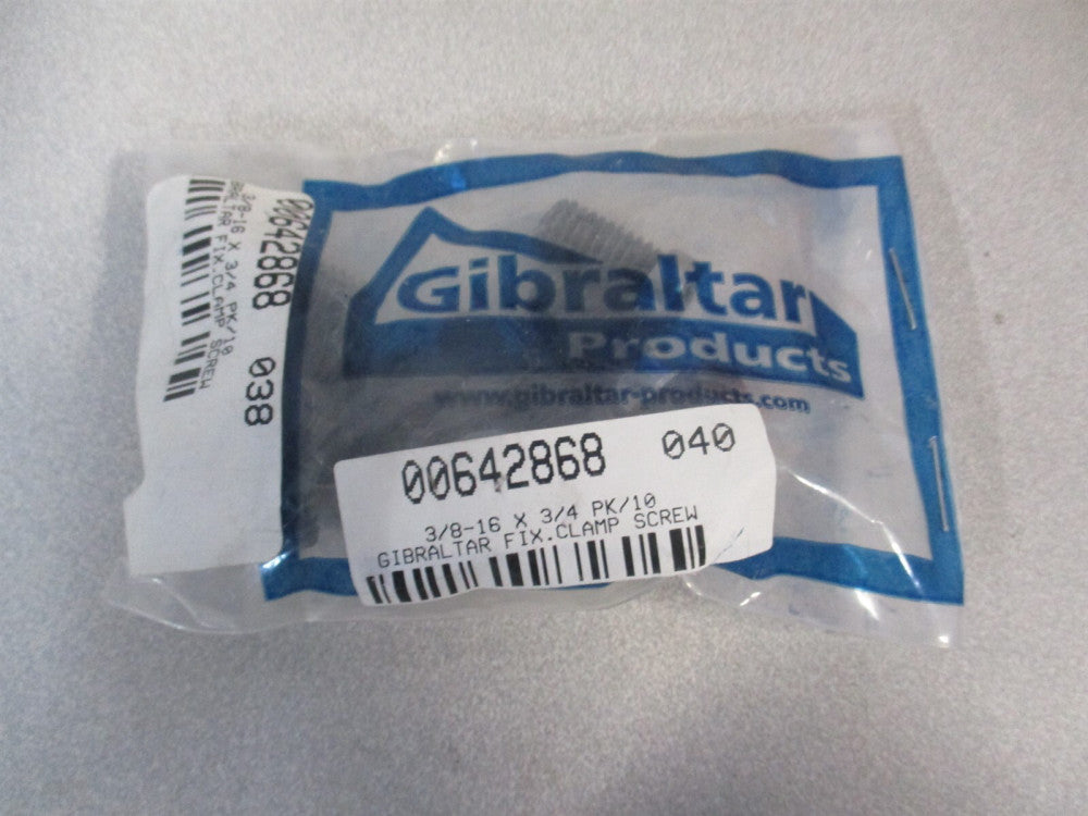 Gibralter (G-02SC12416) 3/8-16 3/4″ x 13/16" Steel Cam Clamp Screw - Pack of 10