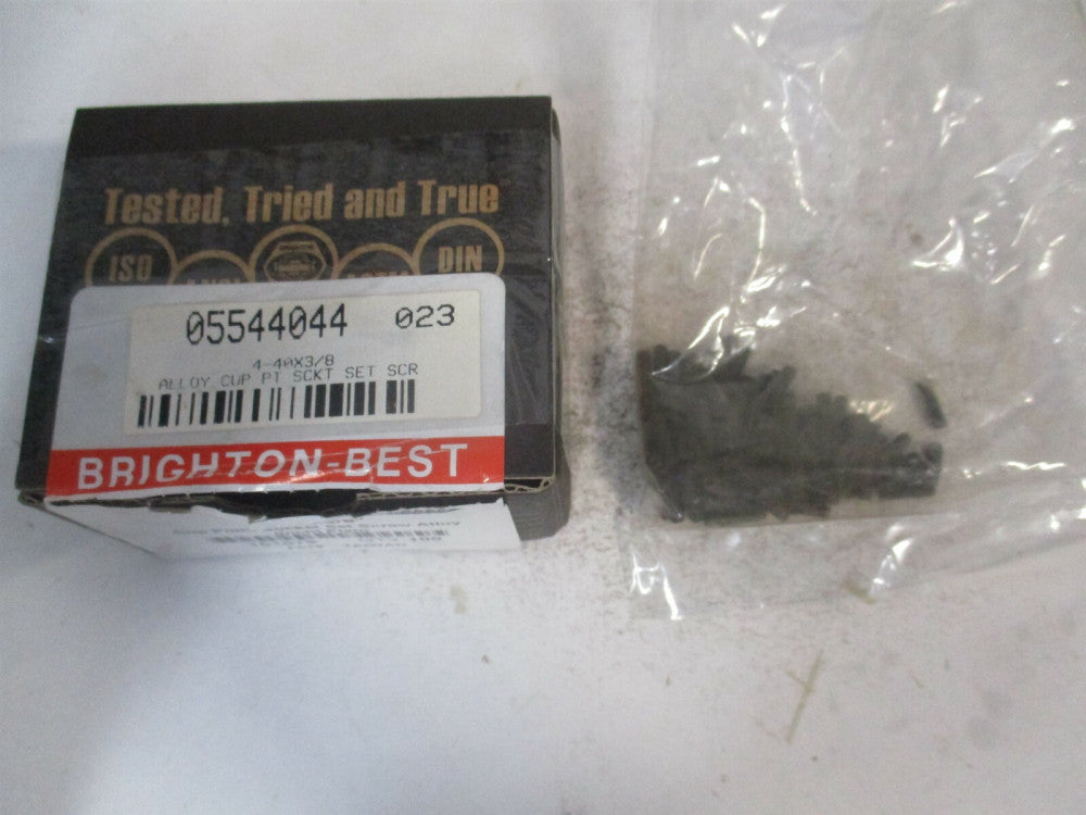 (101079P) #4-40 UNC 3/8" OAL Alloy Steel Grade 8 Cup Point Set Screw - Qty 100