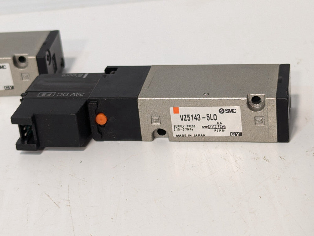 SMC VZ5143-5L0 Solenoid Valve, 24vdc, 5 Port, 0.15 - 0.7 MPa