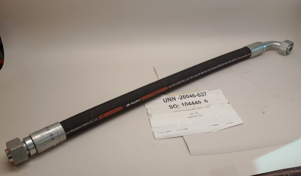 Buhler UNN-26046-637 Pressure Hose 1-1/4 in DN52 1200mm Gates MegaSpiral 20EFG6K