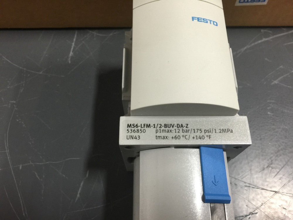 NEW FESTO MS6-LFM-12-BUV-DA-Z IN LINE FILTER
