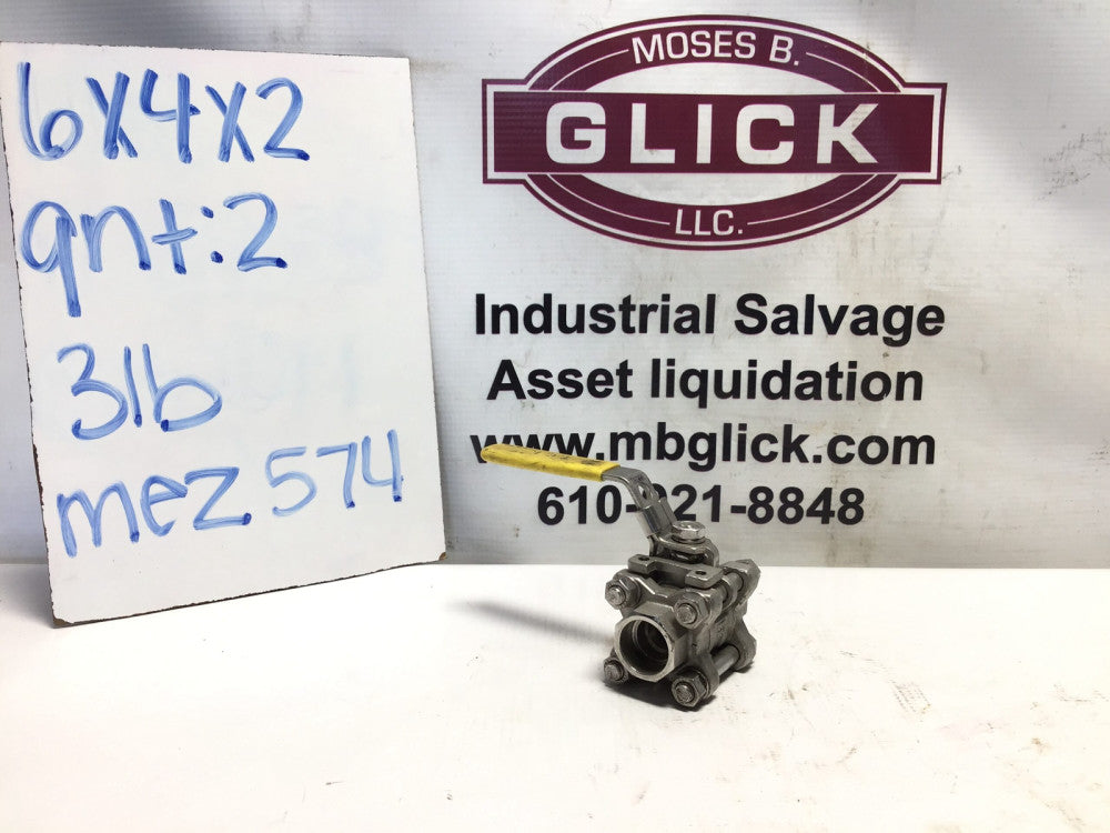 T.C.I 3 Piece 1/2" Ball Valve 316 Stainless Steel 1000 WOG - 083